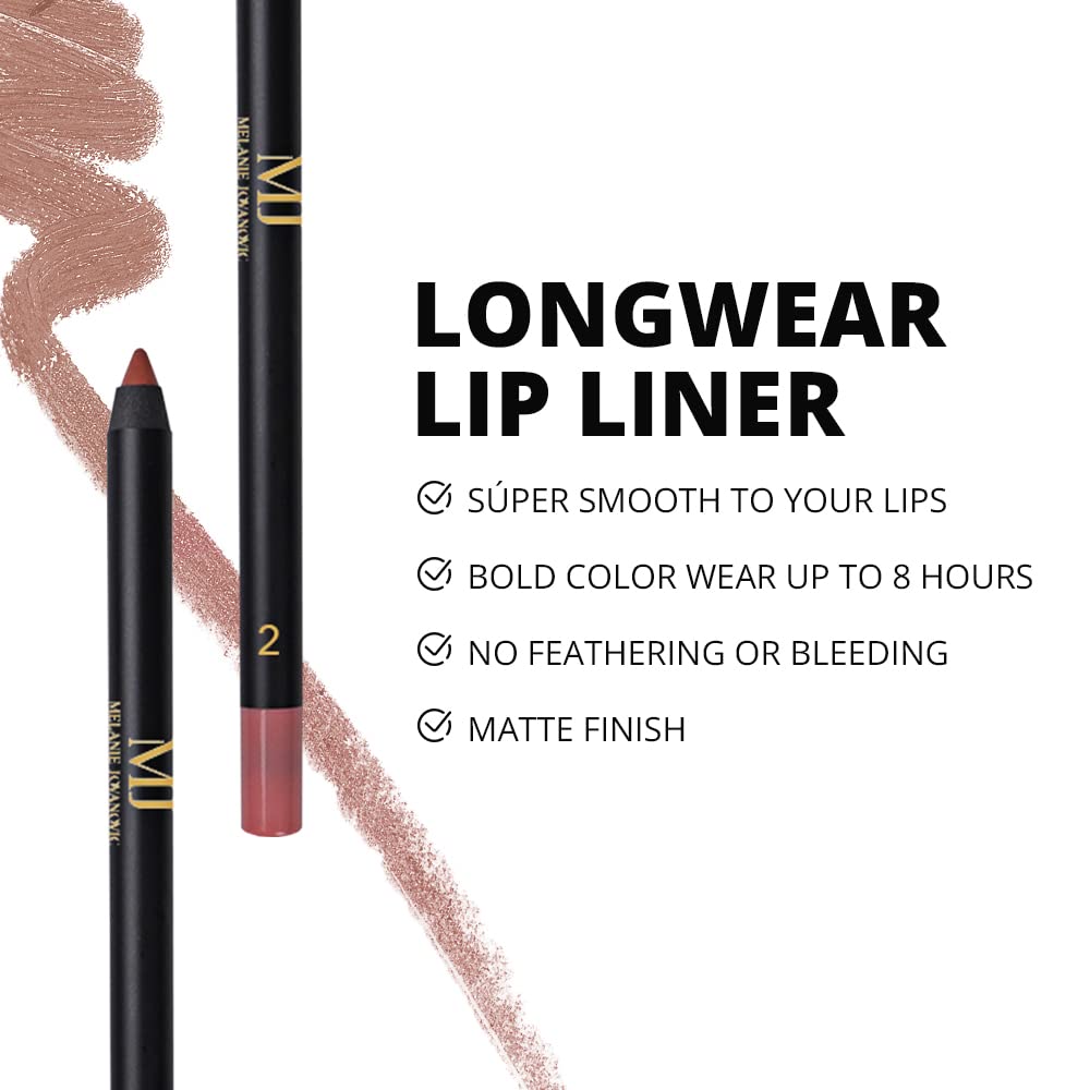 Lip Liner | Soft and Creamy | Moisturizing and Nourishing | Long lasting make up | 6 Beautiful Shades | Mela Beauty Studio Professional Makeup (2) Beauty & Personal Care Melanie Jovanovic