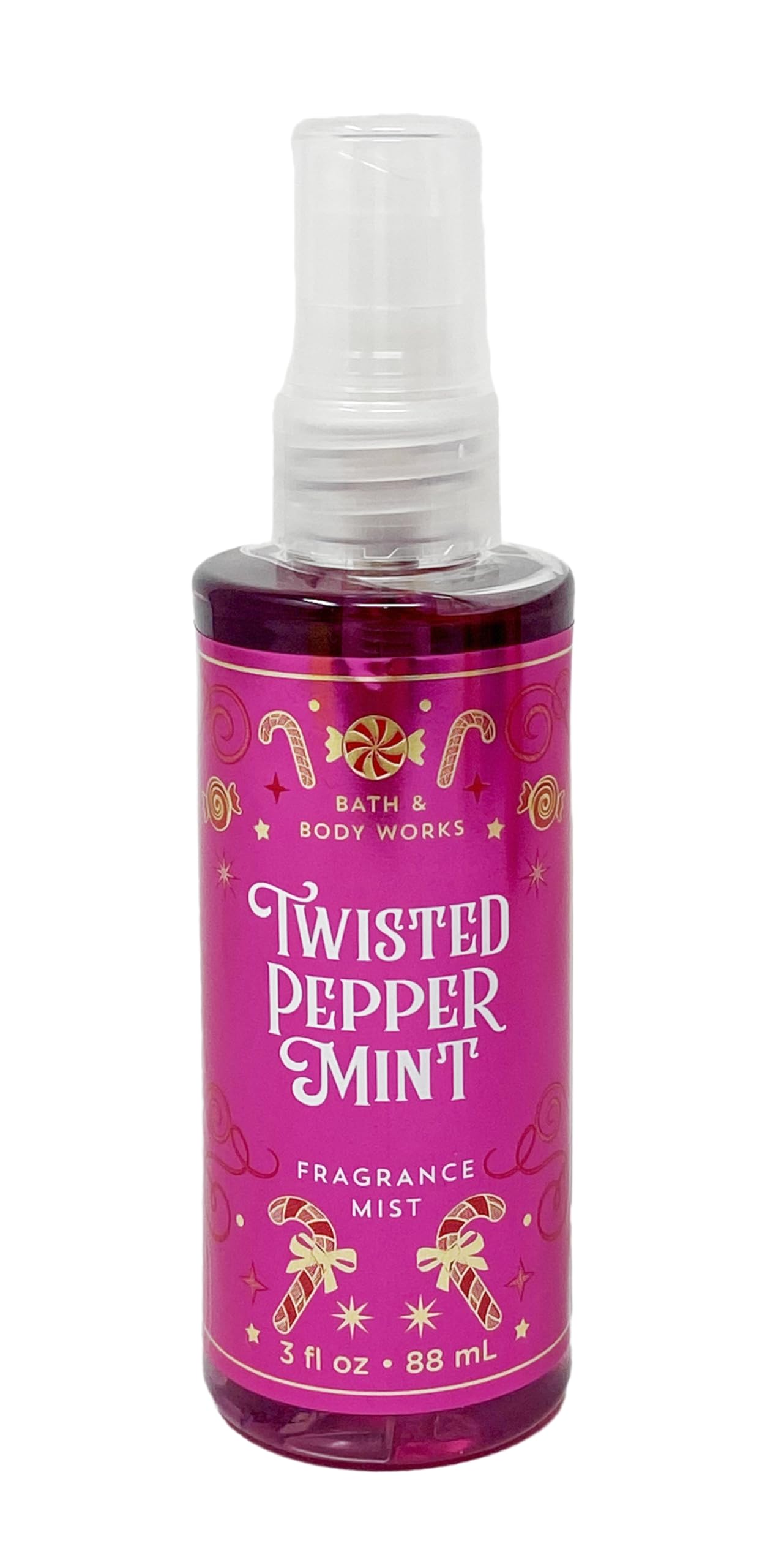 Bath & Body Works Twisted Peppermint- 3pc Travel Size- Fragrance Mist, Body Lotion and Shower Gel With a Himalayan Salts Springs Sample Soap. Beauty and Personal Care Bath & Body Works