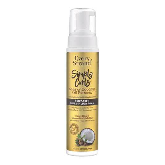 Every Strand Simply Curls Mousse 8 oz, Curl Defining and Volumizing Foam for Wavy, Curly, and Coily Hair, Lightweight Hold for Twist-Outs Beauty & Personal Care Every Strand