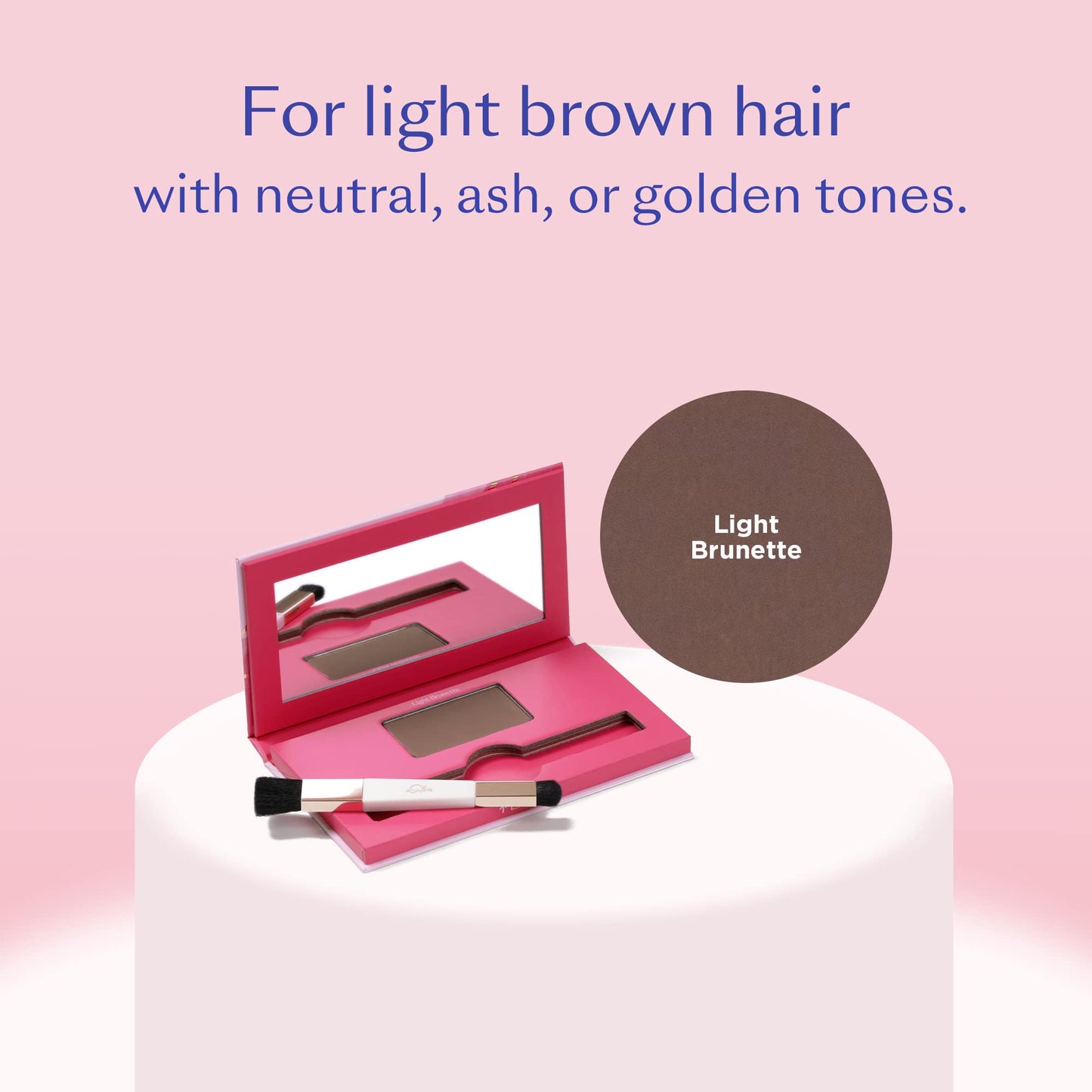 eSalon Root Touch Up + Brow Powder, Conceal & Cover (Light Brunette) - Hairline Powder for Women - Scalp Concealer & Filler for Thinning & Gray Hair Beauty & Personal Care eSalon