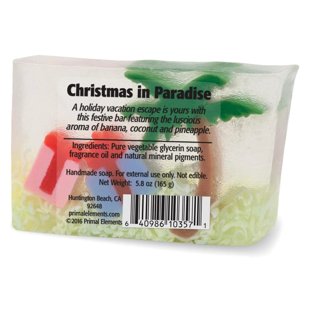 Primal Elements Wrapped Bar Soap, Christmas in Paradise, 5.8 Ounce Beauty & Personal Care Primal Elements