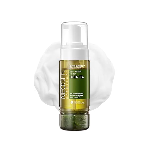 DERMALOGY by NEOGENLAB NEOGEN Real Fresh Foam Cleanser, Green Tea 5.6 Fl Oz (160g) - Soothing & Hydrating Gentle Cleansing Foam with Real Green Tea Beauty & Personal Care DERMALOGY by NEOGENLAB