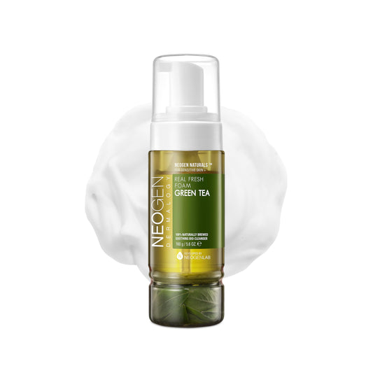 DERMALOGY by NEOGENLAB NEOGEN Real Fresh Foam Cleanser, Green Tea 5.6 Fl Oz (160g) - Soothing & Hydrating Gentle Cleansing Foam with Real Green Tea Beauty & Personal Care DERMALOGY by NEOGENLAB