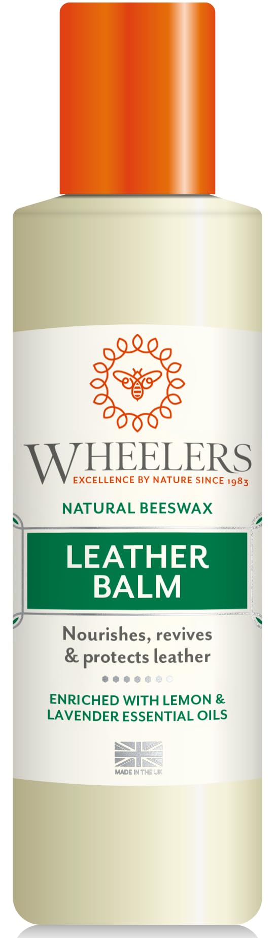 Wheelers Beeswax Leather Balm, 300ml | Cleans, Protects & Revives | Coconut Essential Oils & Vanilla Pods Beauty & Personal Care Wheelers