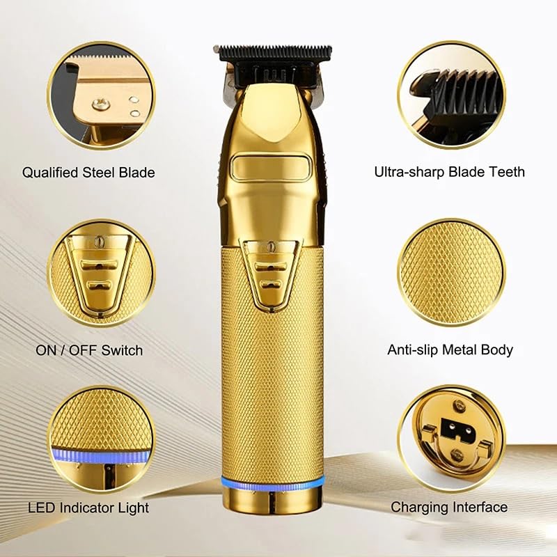 GLESVOWIO Hair Clippers for Men T9 Clipper Professional Electric Trimmer Barber Shaver Beard 0mm Cutting Machine for(Black) Beauty and Personal Care GLESVOWIO