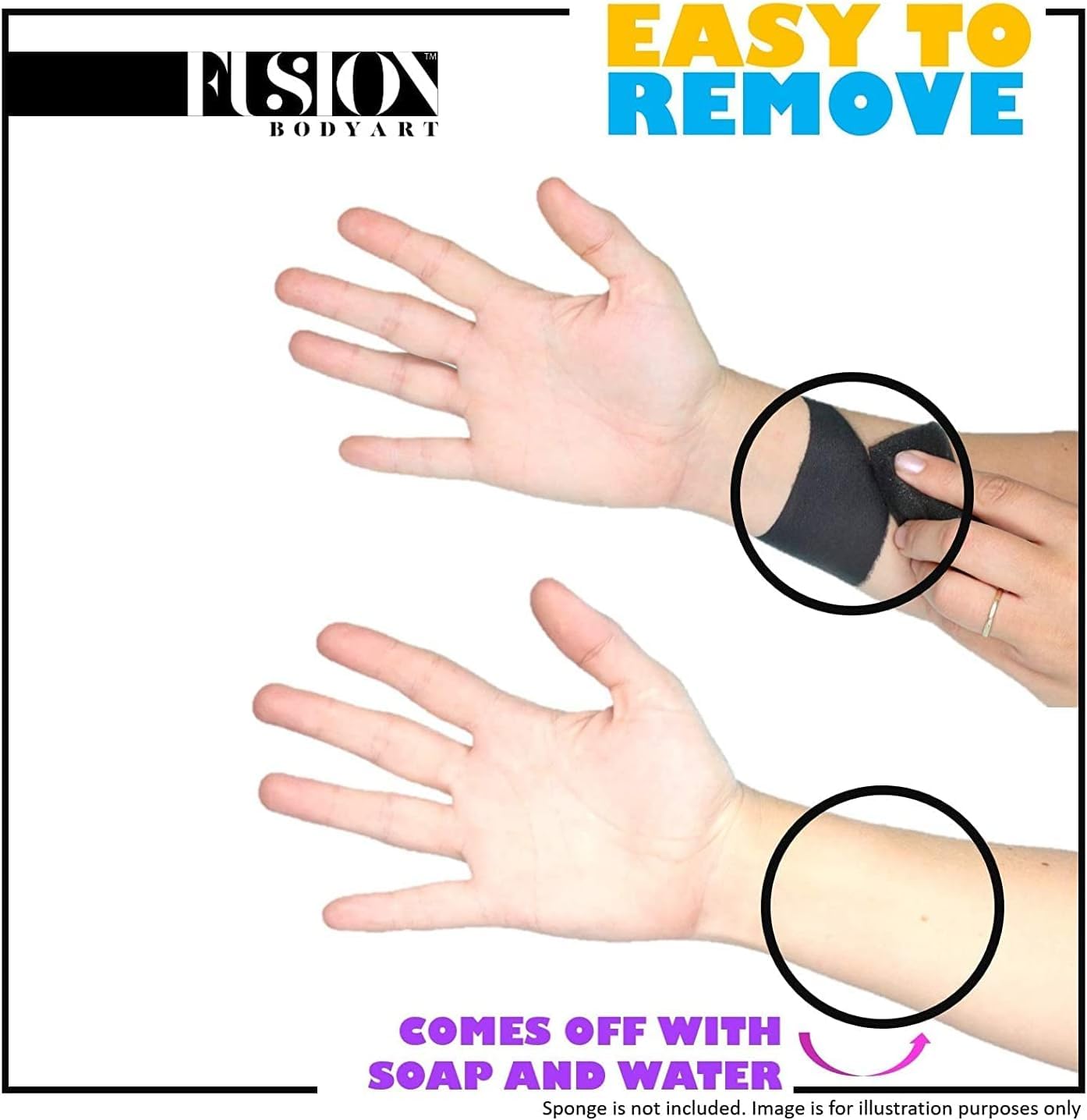 Fusion Body Art Face Paint | PRO Paraffin White (32gm), Professional Quality Water Activated Face and Body Paint Supplies Single Makeup Cake Beauty & Personal Care FUSION BODY ART