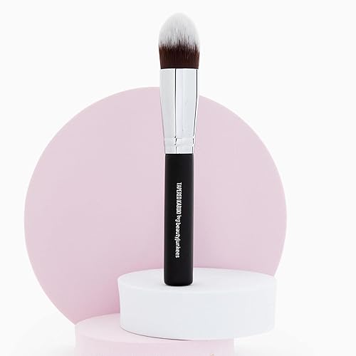 Under Eye Concealer Brush - Beauty Junkees Tapered Kabuki Brush with Soft Synthetic Bristles for Concealing, Blending, Setting, Buffing with Powder Beauty & Personal Care Beauty Junkees