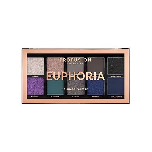Profusion Cosmetics Euphoria 10 Shade Eyeshadow Palette Beauty & Personal Care Profusion Cosmetics