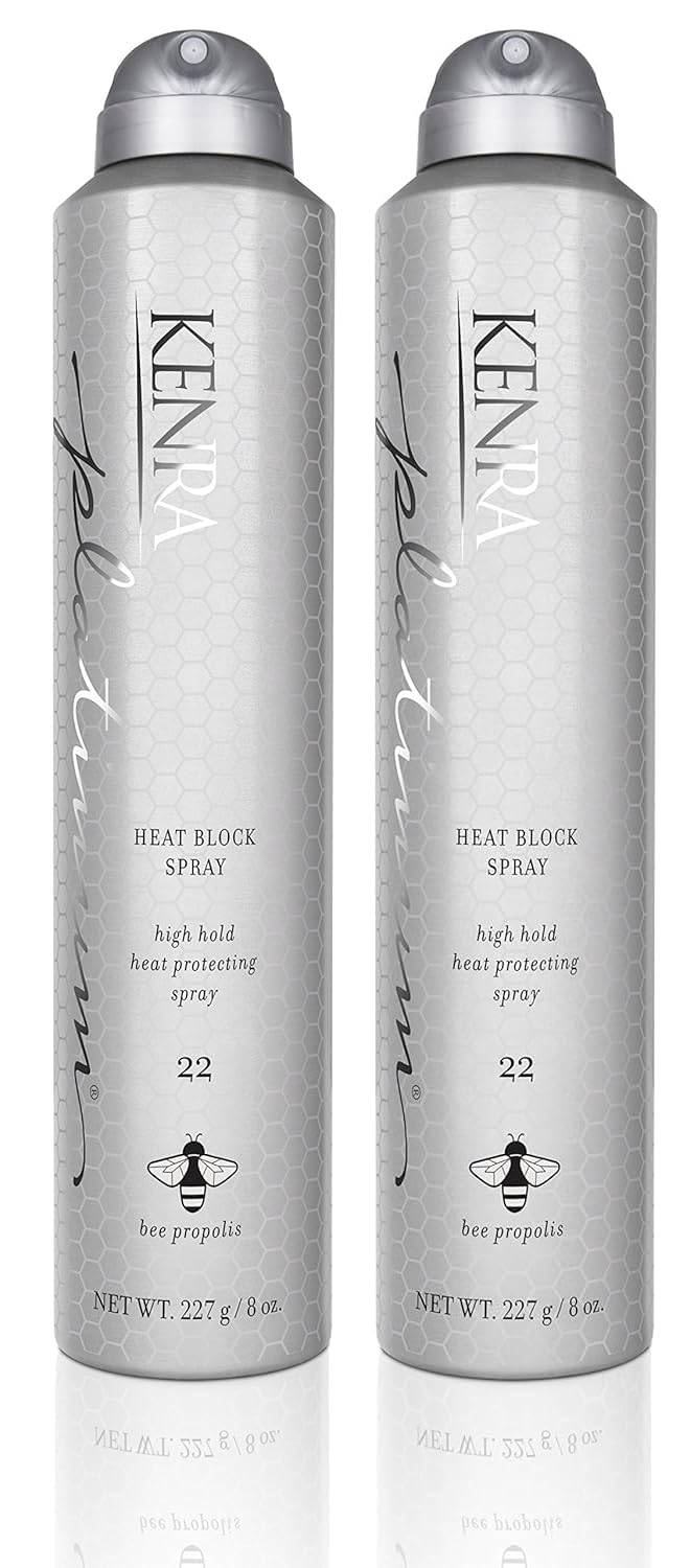 Kenra Professional Platinum Heat Block Spray 22 | Heat Protecting Hairspray | High Hold For Ultimate Style Longevity | Clean Release From Hot Tools |