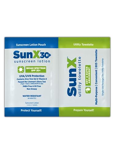 CoreTeX 71443 SunX Towelette and Sunscreen Lotion Dual Pack, Standard, Green/Blue/White (Pack of 300) Beauty & Personal Care CoreTex