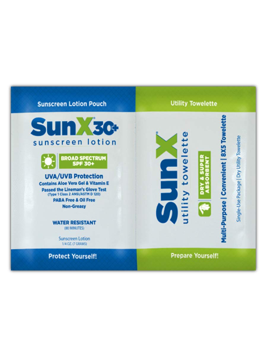 CoreTeX 71443 SunX Towelette and Sunscreen Lotion Dual Pack, Standard, Green/Blue/White (Pack of 300) Beauty & Personal Care CoreTex