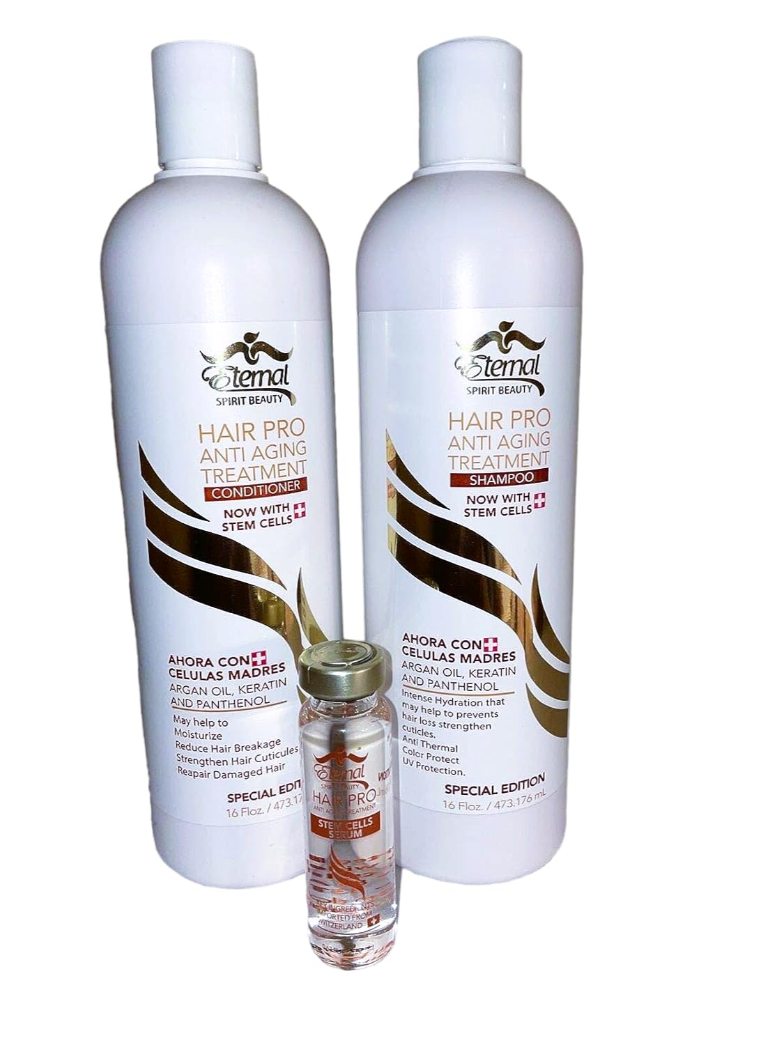 Eternal Hair Pro Anti Aging Treatment Shampoo and Conditioner Stem Cells Serum Beauty & Personal Care Vineen