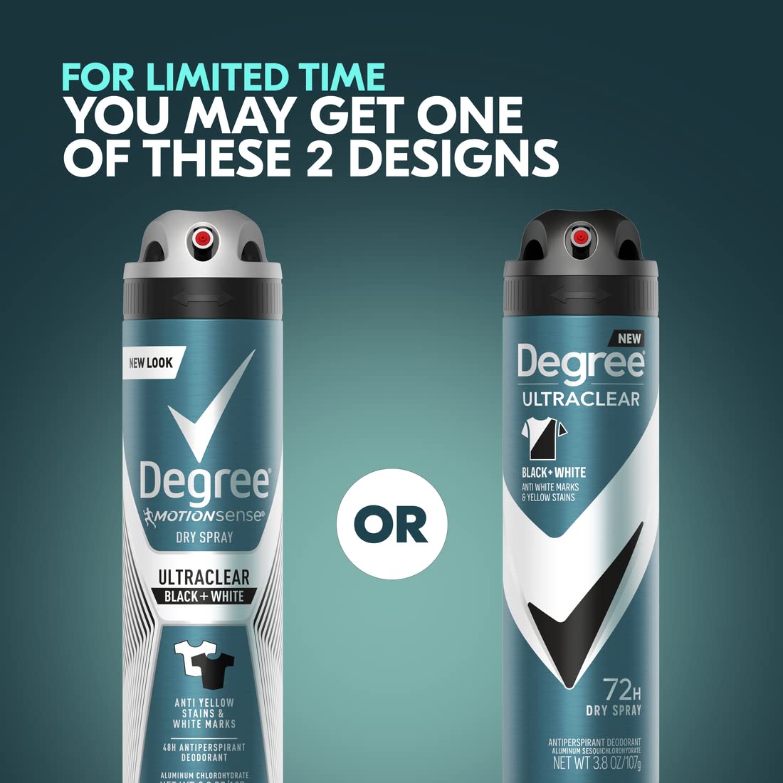 Degree Men Antiperspirant Deodorant Dry Spray Black + White Protects from Deodorant Stains Antiperspirant for Men with MotionSense Technology, 3.8 Beauty and Personal Care Degree