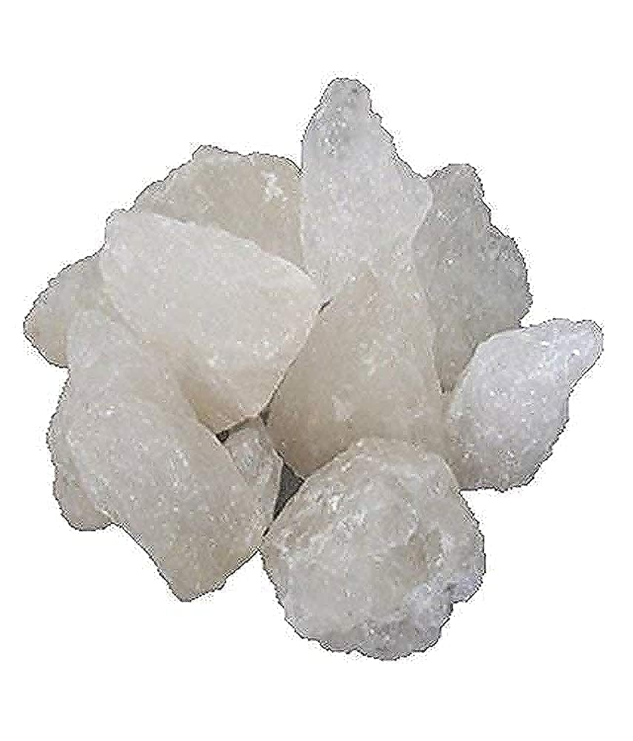FLFWLASS-Alum Stone Block - White Alum Crystal Rock - Phitkari Crystal Stone of Alumbre - Natural Piedra de Alumbre Alum Stone - Shaving Stone Chunks Beauty and Personal Care FLFWLASS