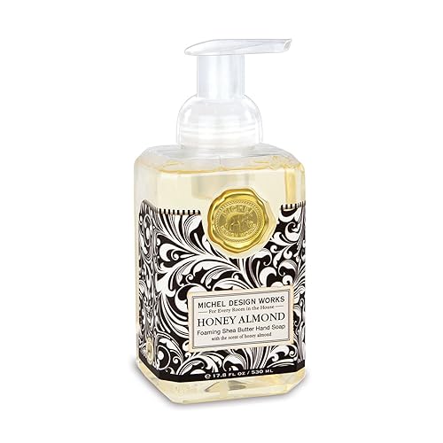 Michel Design Works Honey Almond Foaming Hand Soap with Soap Dispenser Beauty & Personal Care Michel Design Works