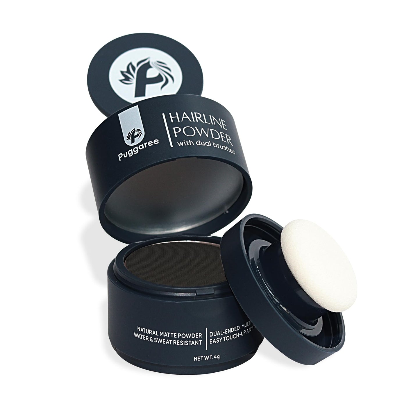 Puggaree Hairline Powder - Root Touch Up Hair Color for Gray Coverage, Bald Spot Concealer Hair Powder for Women & Men, Long-Lasting Root Cover Beauty & Personal Care Puggaree