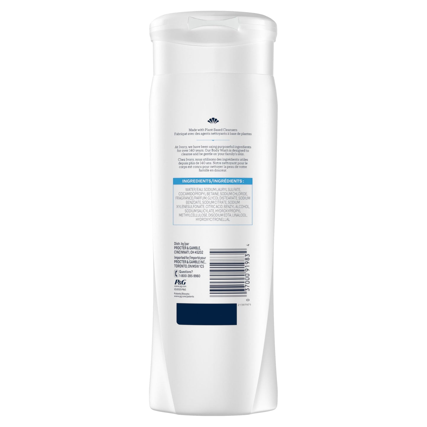 Ivory Body Wash, Designed for the Whole Family, Gentle Formula, Free of Dyes Heavy Perfumes Parabens Phthalates & Silicones, Original Scent, 21 oz Beauty & Personal Care Ivory
