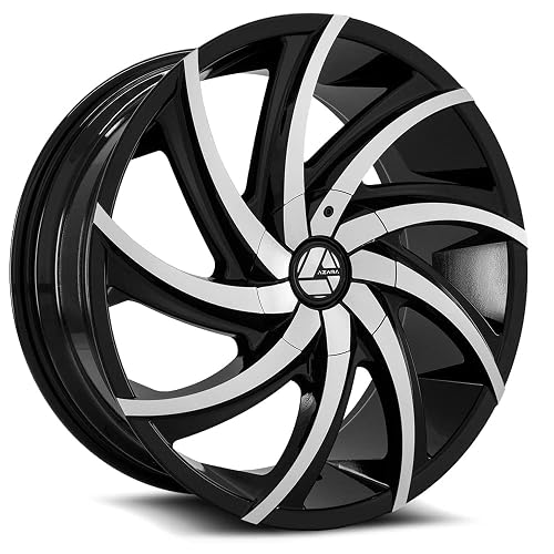 Azara Aza-503 30X9.5 5X115 5X120 +15 Cb 78.1 Gloss Black & Machined Beauty & Personal Care Azara