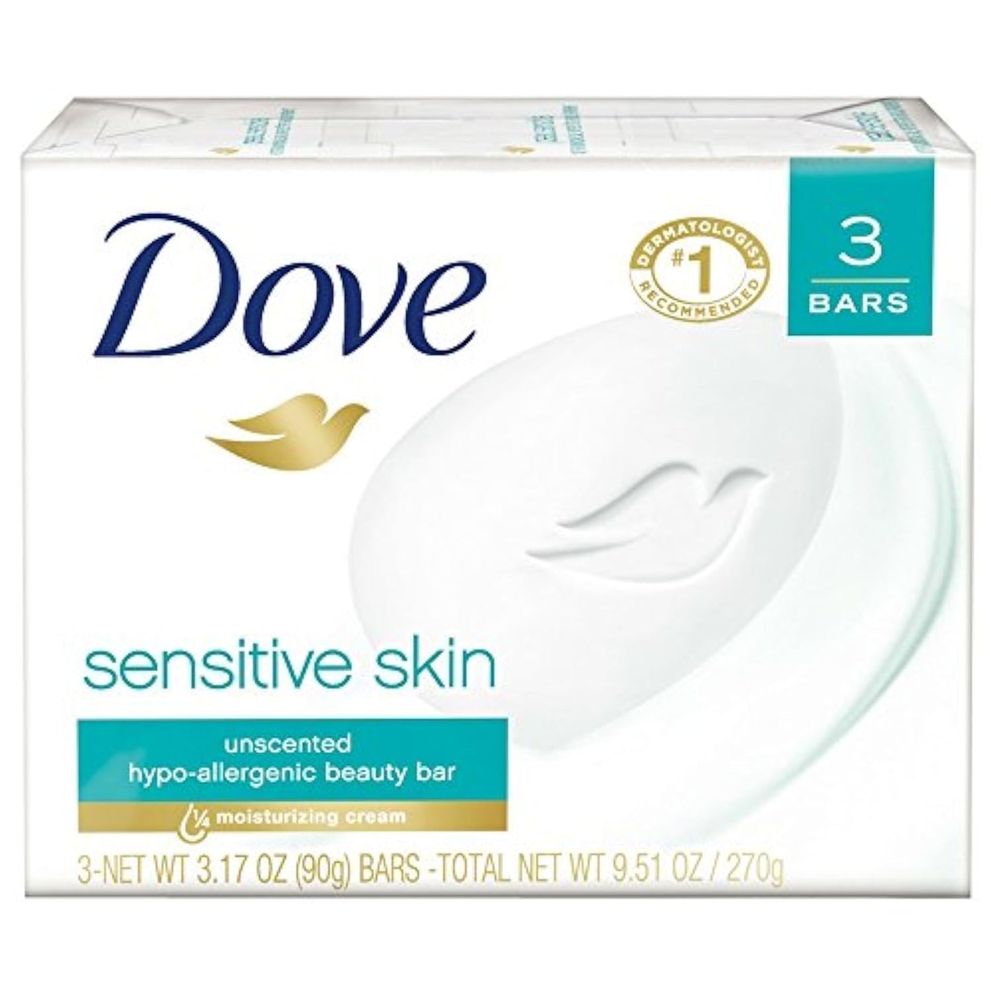 Dove Beauty Bar Sensitive Skin 3.17 oz, 3 Bar (Pack of 2) Beauty & Personal Care Dove