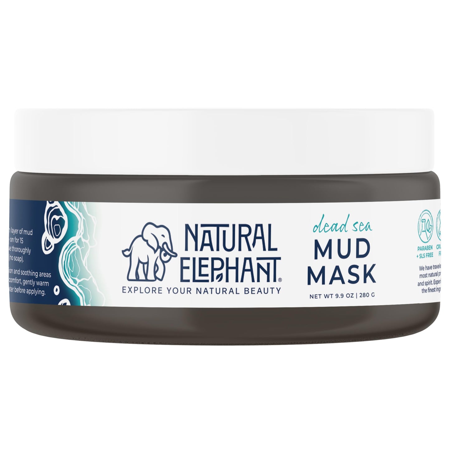 Natural Elephant Dead Sea Mud Mask - Deep Pore Cleansing for Face & Body - Acne, Blackheads, Oily Skin - 100% Natural Skin Care - Tightens Skin- Beauty & Personal Care Natural Elephant