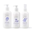 MONAT Junior Gentle 3-in-1 Hair Care System - Shampoo, Conditioner, Detangler for Children (8 fl. oz./6 fl. oz.) Beauty & Personal Care MONAT