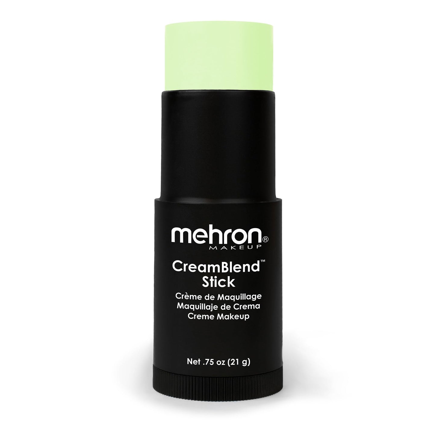 Mehron Makeup CreamBlend Stick | Face Paint, Body Paint, & Foundation Cream Makeup | Perfect for Halloween .75 oz (21 g) (Pastel Green) | Made in the Beauty & Personal Care Mehron