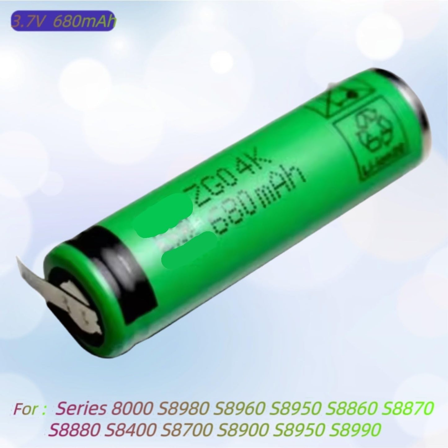 Orfdcnhlkc Electric Shaver 3.7v 680mAh Lithium Battery. Compatible with Philips 8000, S8980, S8960, S8950, S8860, S8870 Beauty and Personal Care Orfdcnhlkc