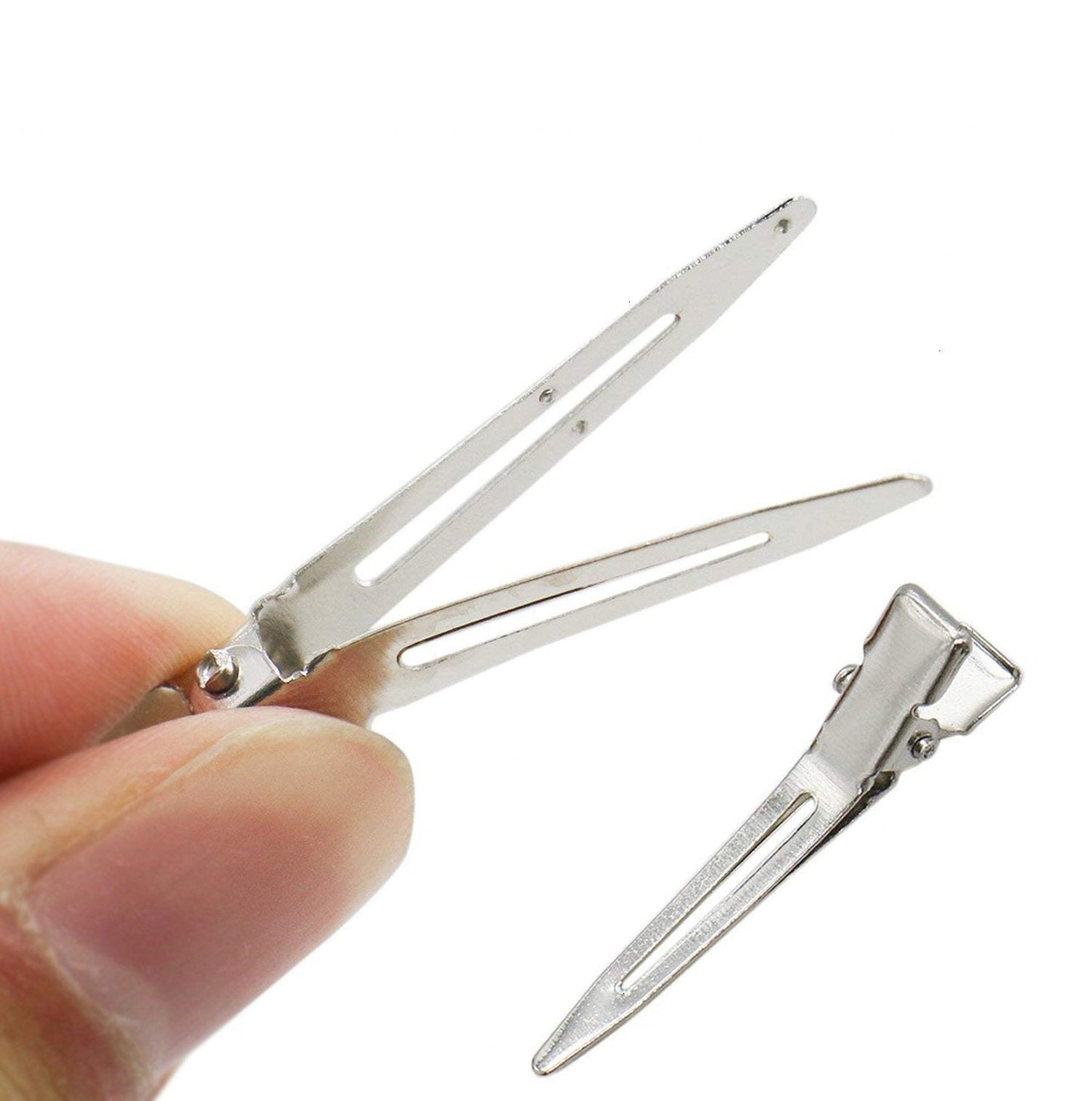 50 PCS Hairdressing Single Prong Pin Curl Clips 1.78 Inch Metal Alligator Hair Clips for Hair Extensions, Hair Salon, Barber, Stylist Beauty & Personal Care lasenersm