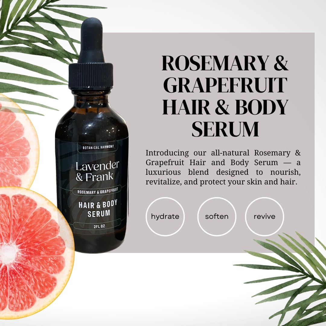 ROSEMARY + GRAPEFRUIT Hair Revival Serum Beauty & Personal Care Lavender & Frank