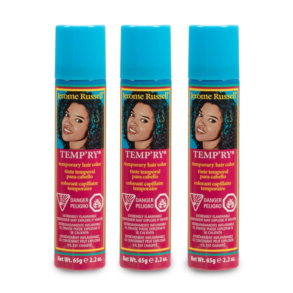 Jerome Russell Temp'Ry Spray-On Blue Hair Color, 2.2Oz X 3 Pack Beauty & Personal Care Jerome Russell