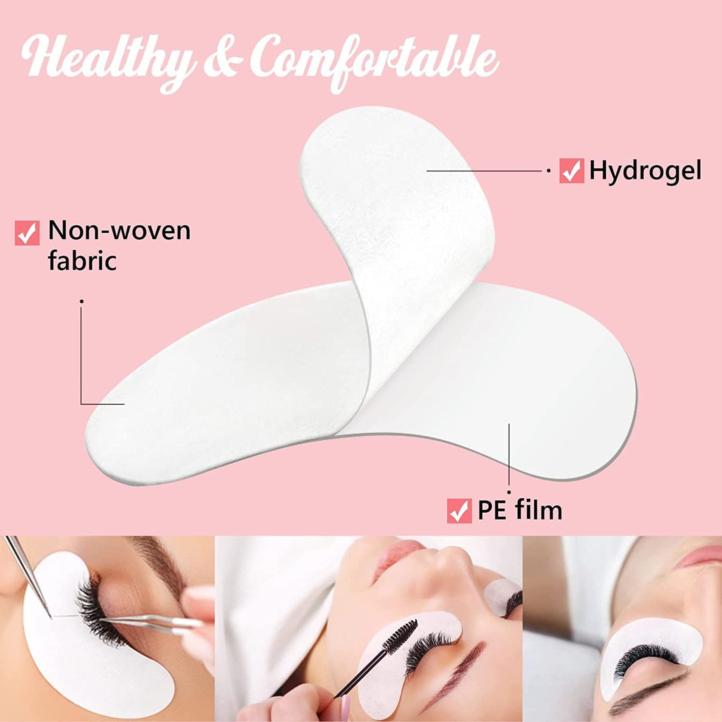 100 Pairs GreenLife Natural Hydrogel Eye Gel Pads - Collagen and Aloe Vera Patches for Under Eyes - Eyelash Extension Kit Beauty & Personal Care GreenLife