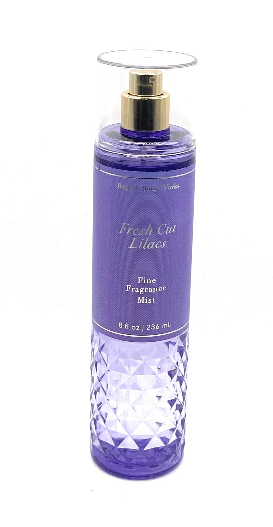 Bath and Body Works Fresh Cut Lilacs Fine Fragrance Mist 8 Fluid Ounce Body Spray Diamond Plate Decorative Bottle, Purple (2023 Limited Edition) Beauty & Personal Care Bath & Body Works