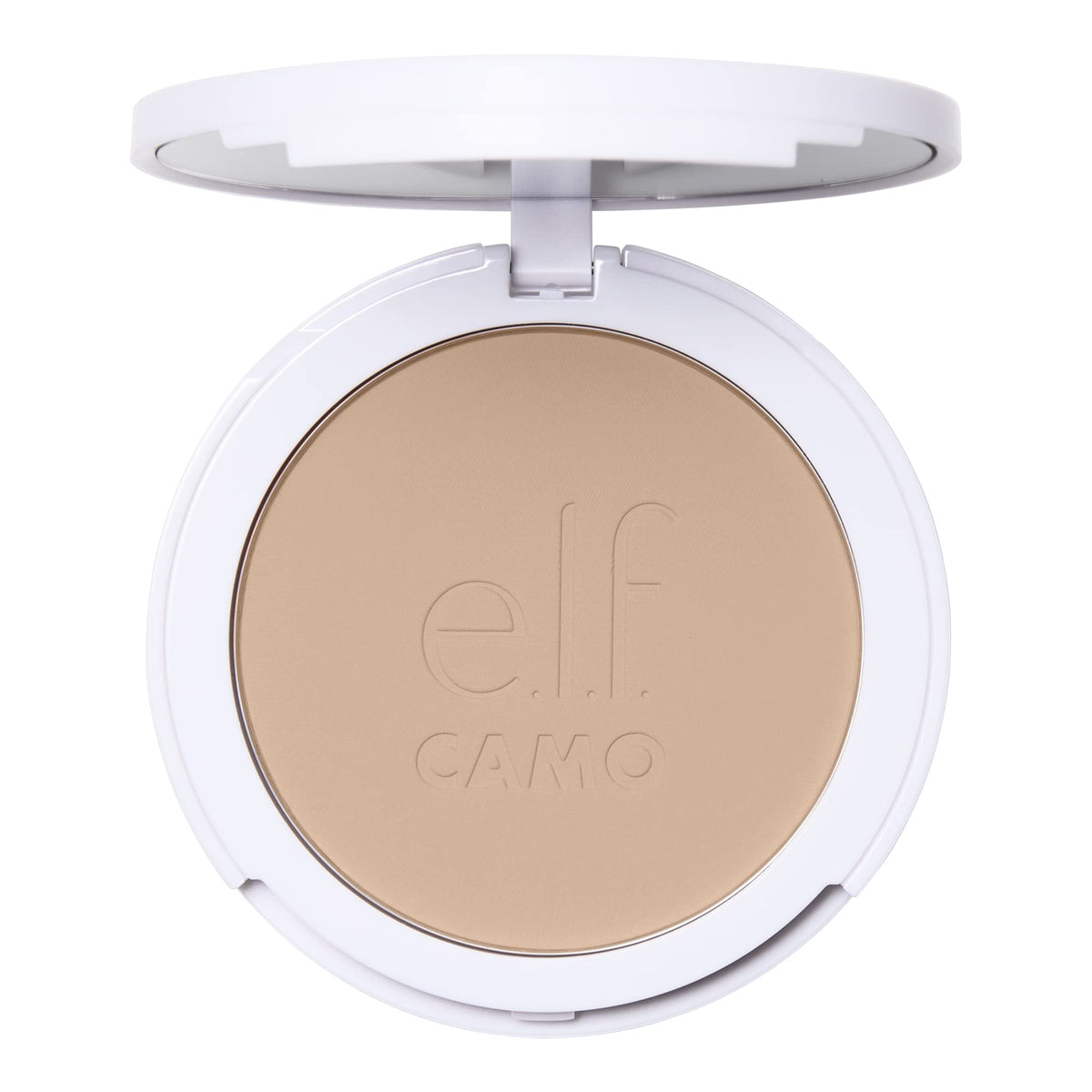 e.l.f. Camo Powder Foundation, Lightweight, Primer-Infused Buildable & Long-Lasting Medium-to-Full Coverage Foundation, Light 205 N Beauty & Personal Care e.l.f.