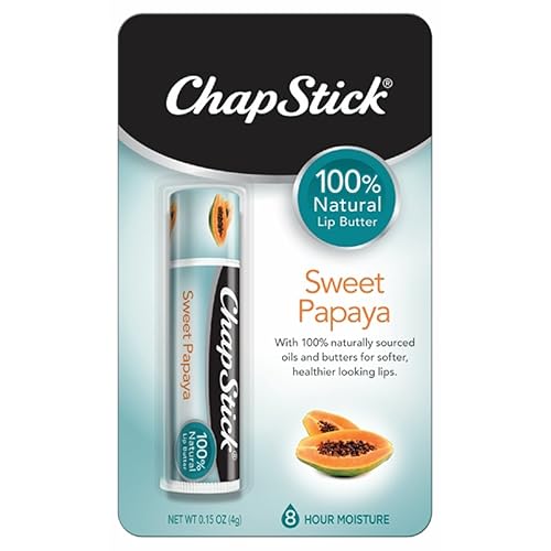 ChapStick Papaya 100% Natural Lip Butter Tube, Lip Balm - 0.15 Oz, Non-Tinted, Sweet Papaya Beauty & Personal Care ChapStick