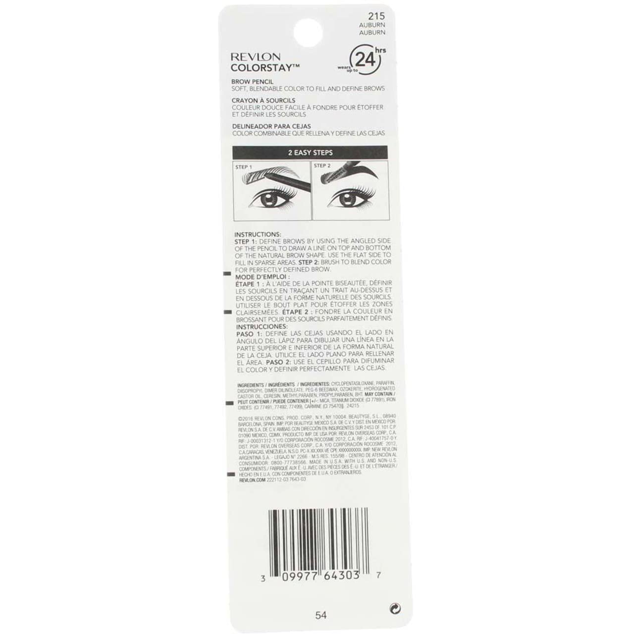 Rev Clrsty Brow Pncl Aubu Size .012o Revlon Colorstay Brow Pencil 7643-03 Auburn 0.012oz Beauty & Personal Care REVLON