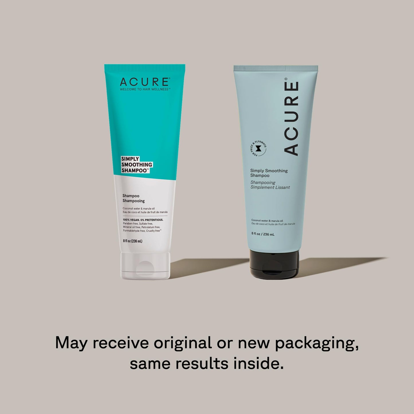 Acure Simply Smoothing Shampoo - Hydrating Anti Frizz Shampoo for Women & Men, Moisturize & Soften Frizzy, Dry, Damaged Hair & Scalp w/ Coconut Water Beauty & Personal Care Acure