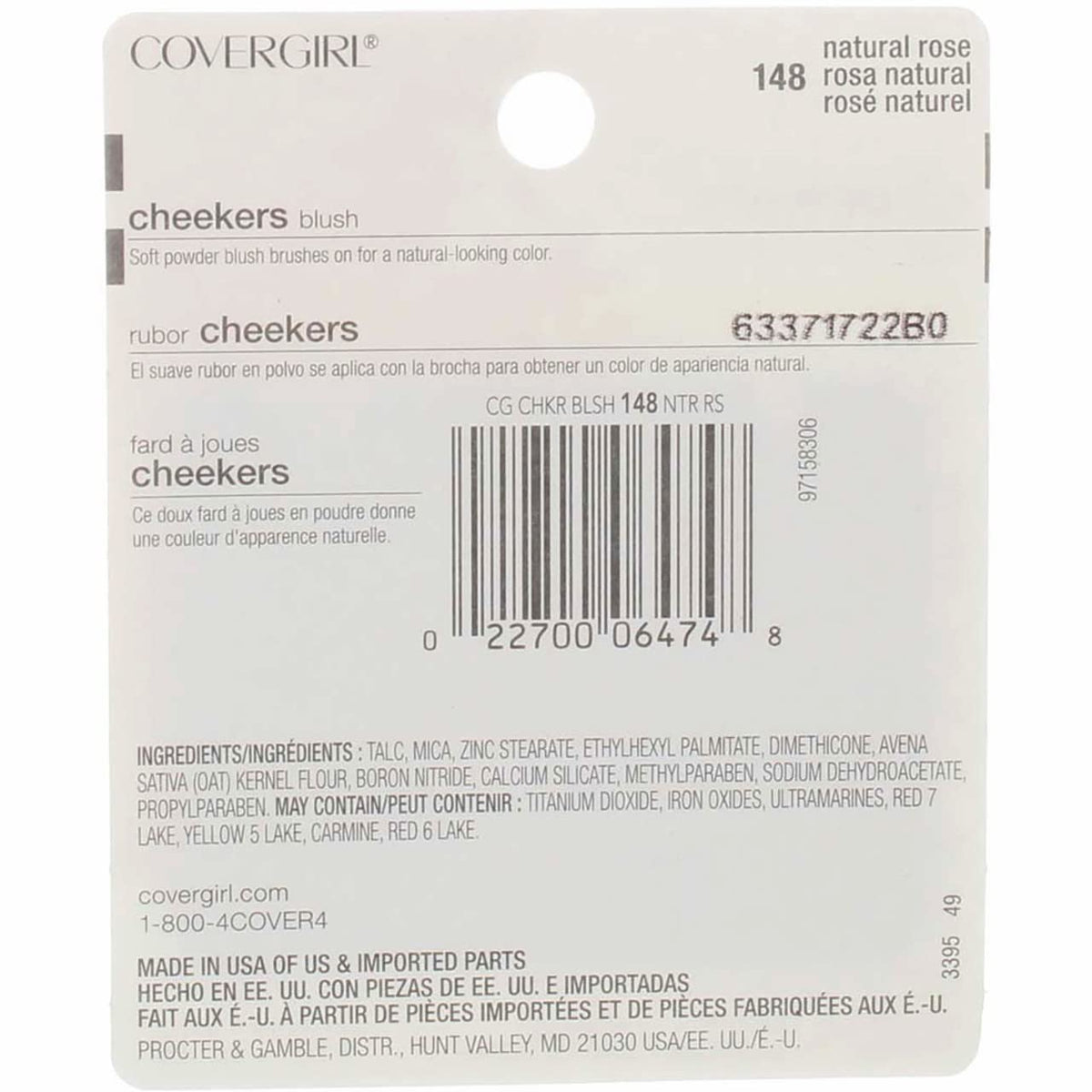CoverGirl Cheekers Blush, Natural Rose 148 - Pack of 3 Beauty & Personal Care COVERGIRL