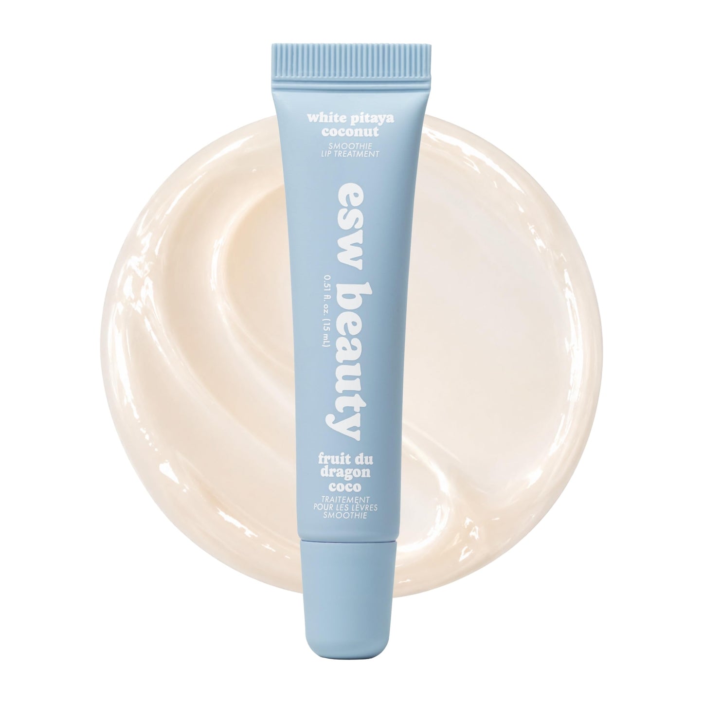 ESW Beauty White Pitaya Coconut Lip Treatment - Clear & Glossy with Shea Butter, Hyaluronic Acid, White Pitaya & Coconut for Intense Moisture Beauty and Personal Care ESW Beauty