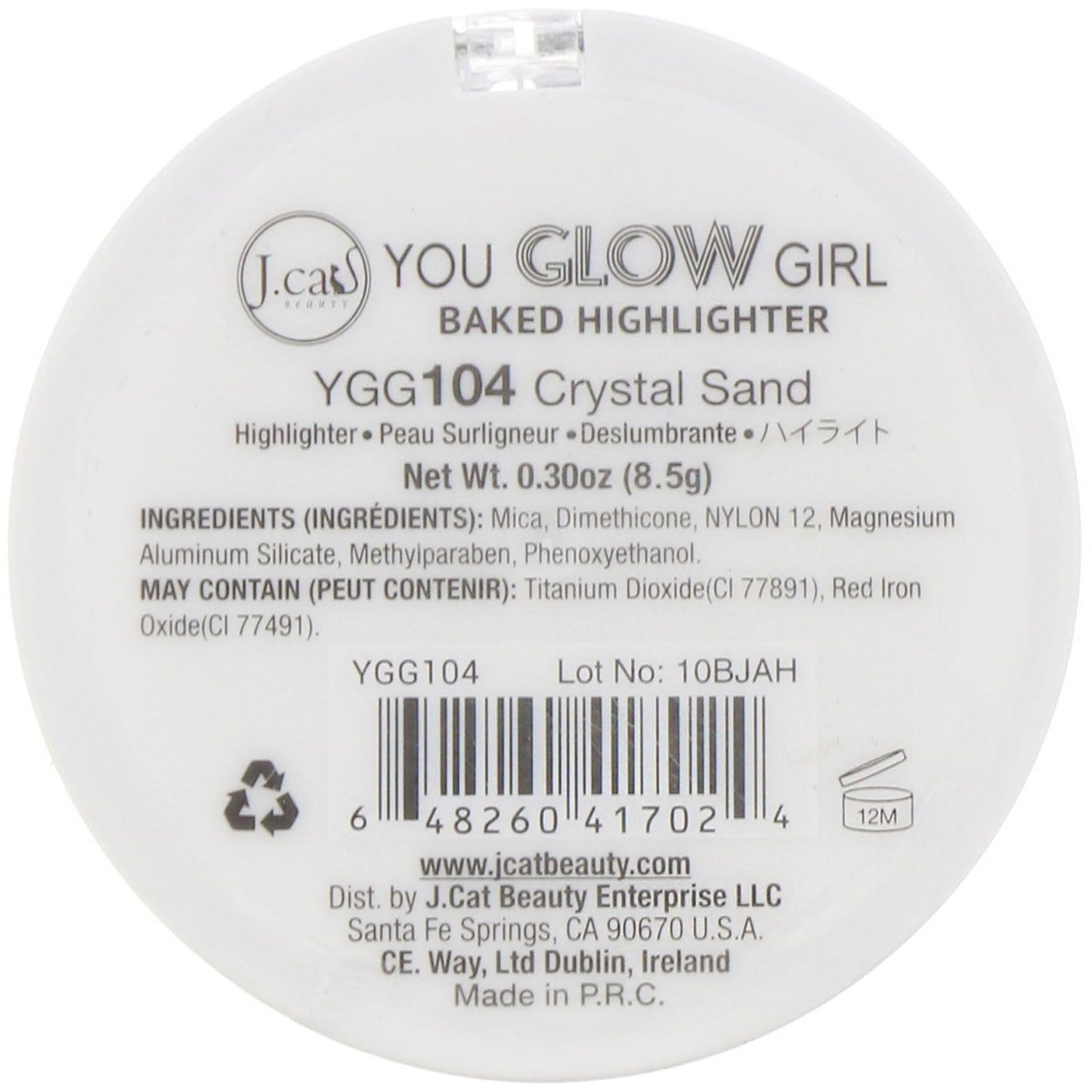 J.CAT BEAUTY You Glow Girl Baked Highlighter - Crystal Sand Beauty & Personal Care J.CAT BEAUTY