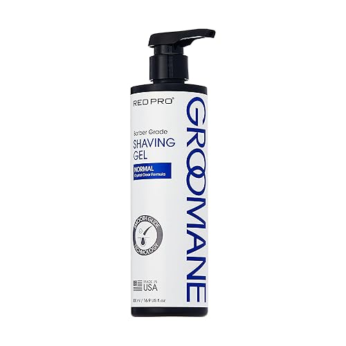 RED Pro GROOMANE Barber-Grade Shaving Gel for Men, Non-Foaming Clear Aloe Vera Shave Gel, Smooth Razor Glide, Precision Line-Ups, Anti-Irritation… Beauty & Personal Care RED Pro
