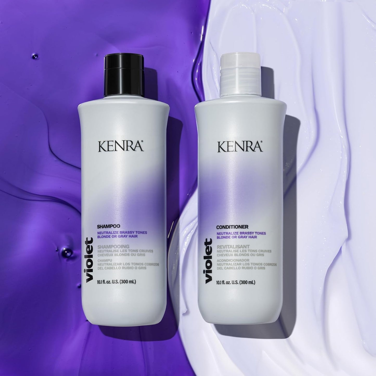 Kenra Violet Shampoo & Conditioner Set | Eliminates Brassy Tones | Purple Pigment + Deposit | Neutralizes Yellow | Moisturizes Processed Hair | Beauty & Personal Care Kenra