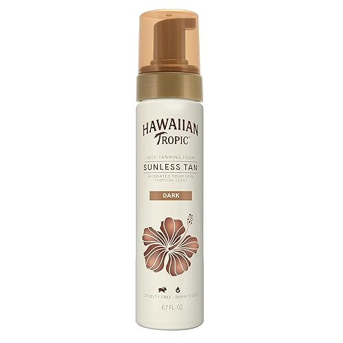 Hawaiian Tropic Sunless Tan Dark Self-Tanning Foam, 6.7oz | Self Tanner Dark, Sunless Tanner, Sunless Tanning Foam, 6.7oz Beauty & Personal Care Hawaiian Tropic
