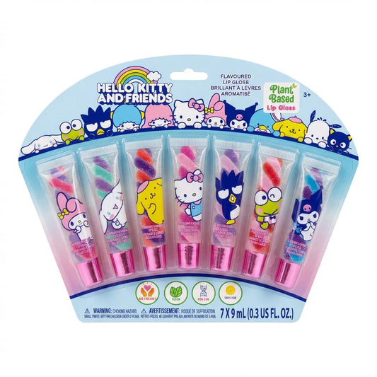 Townley Girl Hello Kitty and Friends 7 Piece Swirl Lip Gloss, Girls Kids Party Favors, Lip Set for Girls, Perfect for Birthday Gifts, Plant Based, Beauty & Personal Care Townley Girl