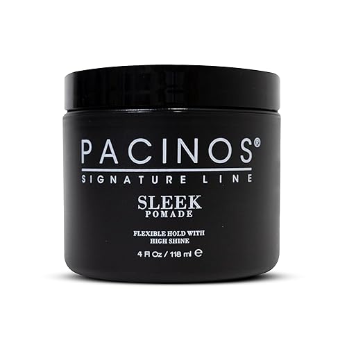 Pacinos SLEEK High Shine Flexible Pomade for Men - Long-Lasting Styling for Medium to Longer Hair - Wet Look with All-Day Hold - 4 oz Beauty & Personal Care Pacinos