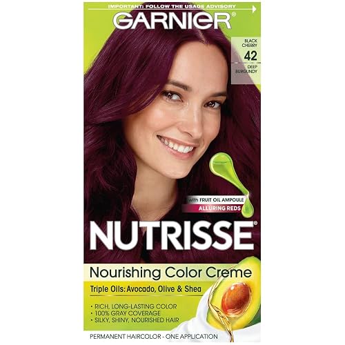 Garnier Nutrisse Haircolor - 42 Black Cherry (Deep Burgundy) 1 Each Beauty & Personal Care NUTRISSE