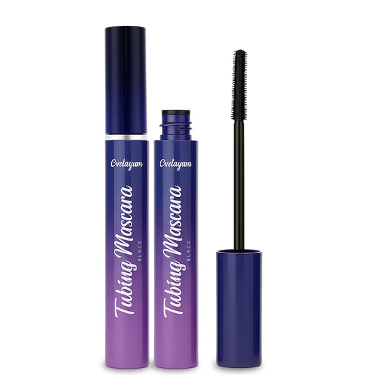 Tubing Mascara Black (Two Pack) - Lengthening Volumizing Waterproof Lash Extensions Effect - Double Pack Duo Tubular Mascara for Women - Skyhigh… Beauty & Personal Care Evdayam