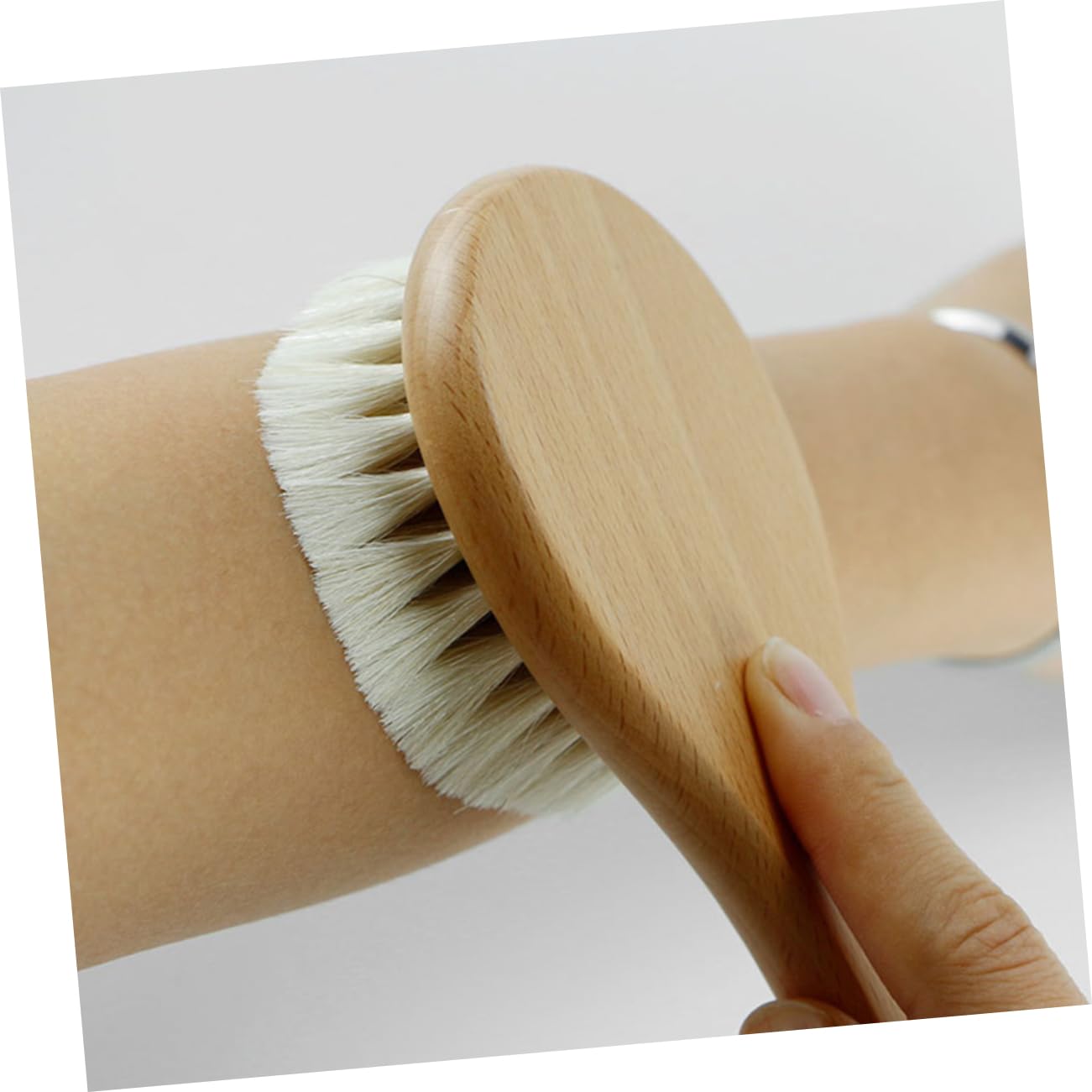 INUUXLG 1set Wooden Handle Wool Brush Comb Set Shower Bath Accessory Newborn Care Kit Beauty and Personal Care INUUXLG