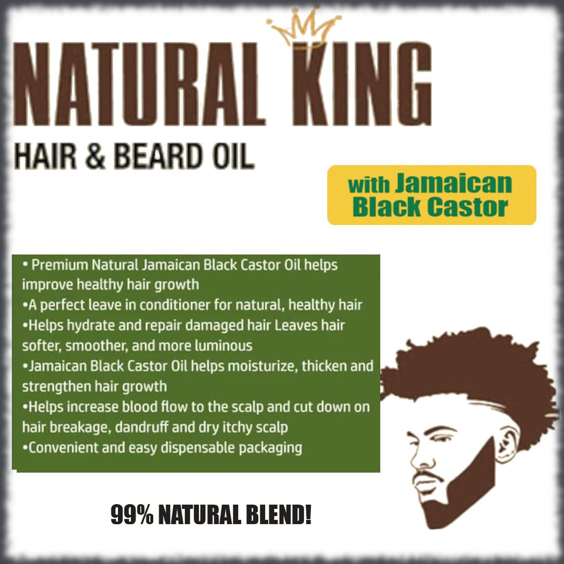 SFC Natural King Pro-Growth Hair & Beard Oil with Jamaican Black Castor Oil 7.1 oz. Beauty & Personal Care SFC