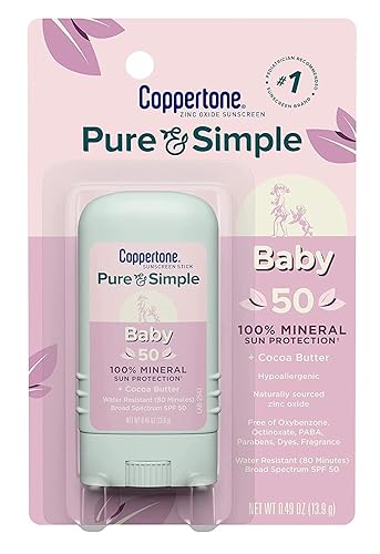 Coppertone SPF#50 Waterbabies Pure & Simple Stick 0.49 Ounce (Pack of 2) Beauty & Personal Care Coppertone