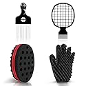 Selalu Curl Sponge Set with Glove, Metal Brush Pick and Twist Comb for Men and Women Beauty & Personal Care Selalu